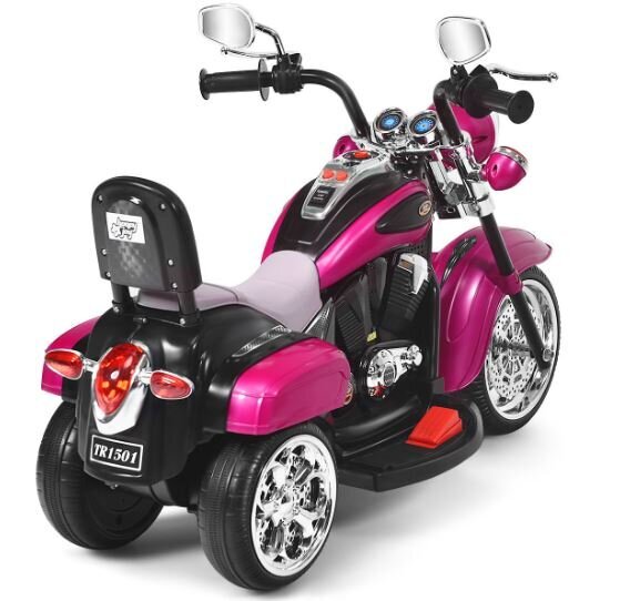 Bērnu elektriskais motocikls Costway, rozā cena un informācija | Bērnu elektroauto | 220.lv