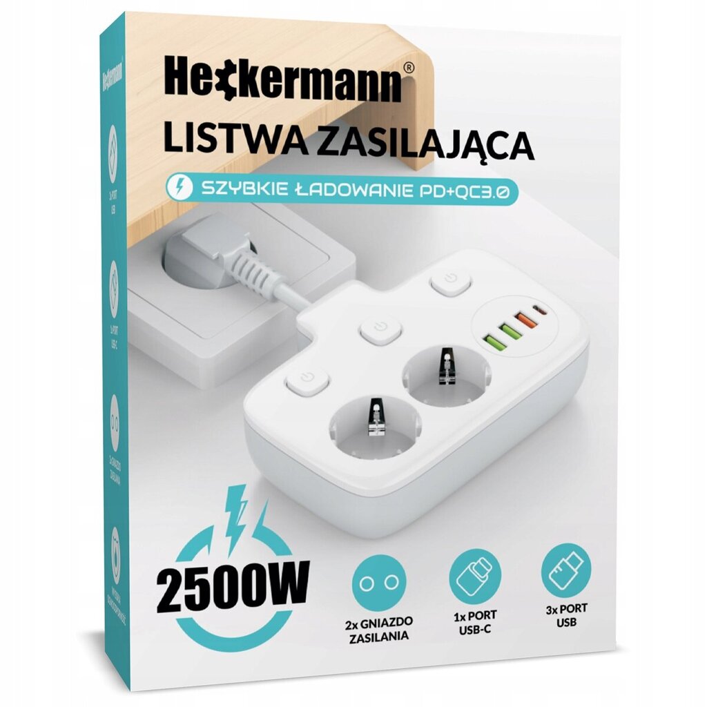 IESPĒJAS PĀRVADES LĪDZEKLIS QC3.0 4x USB + Kabeļi cena un informācija | Pagarinātāji | 220.lv