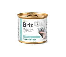 Brit GF Veterinary Diets Struvite влажный корм для кошек с заболеваниями мочевыводящих путей, 200 г. x 12 цена и информация | Консервы для котов | 220.lv