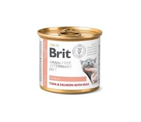 Brit GF Veterinary Diets Renal влажный корм для кошек с почечной недостаточностью, 200 г. x 12 цена и информация | Консервы для котов | 220.lv