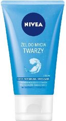 Sejas tīrīšanas želeja normālai un kombinētai ādai Nivea, 150 ml cena un informācija | Sejas ādas kopšana | 220.lv