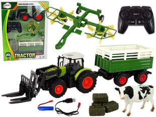 Tālvadības traktora komplekts, zaļš cena un informācija | Rotaļlietas zēniem | 220.lv