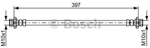 Тормозной шланг BOSCH для Ford Focus 1987481A43 1702987 цена и информация | Авто принадлежности | 220.lv