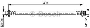 Bremžu šļūtene Bosch, 1 gab. cena un informācija | Auto piederumi | 220.lv