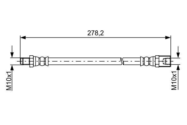 Bremžu šļūtene Bosch, 1 gab. цена и информация | Auto piederumi | 220.lv