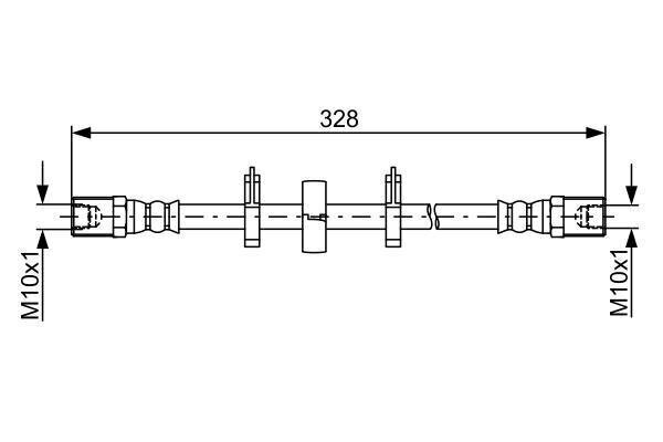Bremžu šļūtene Bosch, 1 gab. цена и информация | Auto piederumi | 220.lv
