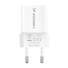 Wozinsky WWCEAC GaN USB-A USB-C Настенное зарядное устройство 33 Вт — белое цена и информация | Зарядные устройства для телефонов | 220.lv