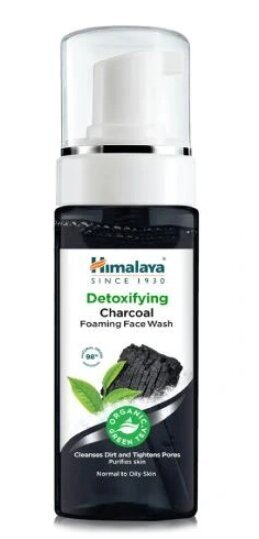 Putojošs sejas mazgāšanas līdzeklis Himalaya Detoxifying Charcoal Foaming Face Wash, 150 ml cena un informācija | Sejas ādas kopšana | 220.lv