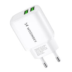 Wozinsky CUWCW 2.4A Зарядное устройство USB-A, 2 шт. — белый цена и информация | Зарядные устройства для телефонов | 220.lv