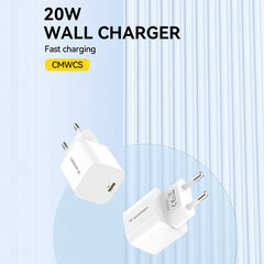 Настенное зарядное устройство Wozinsky CMWCS USB-C PD 20 Вт — белое цена и информация | Зарядные устройства для телефонов | 220.lv