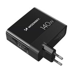 Wozinsky CGWCB 140 Вт GaN Зарядное устройство 3 x USB-C / 2 x USB-A - черный цена и информация | Зарядные устройства для телефонов | 220.lv