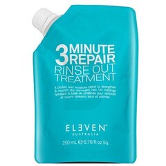 Matu maska sausiem un bojātiem matiem ​​Eleven Australia 3 Minute Repair Rinse Out Treatment, 200 ml cena un informācija | Kosmētika matu stiprināšanai | 220.lv