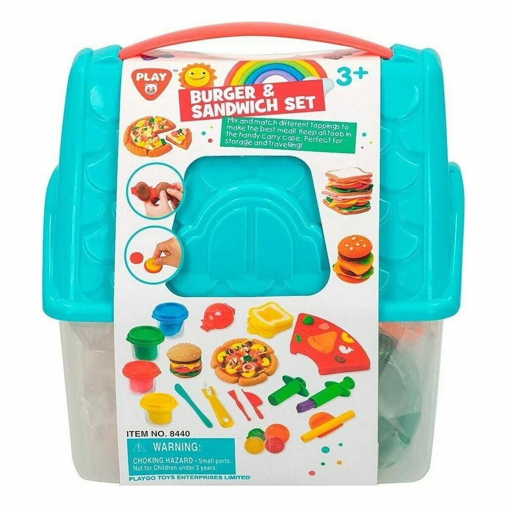 Plastilīna spēle PlayGo Burger&Sandwich, 19 gab cena un informācija | Attīstošās rotaļlietas | 220.lv