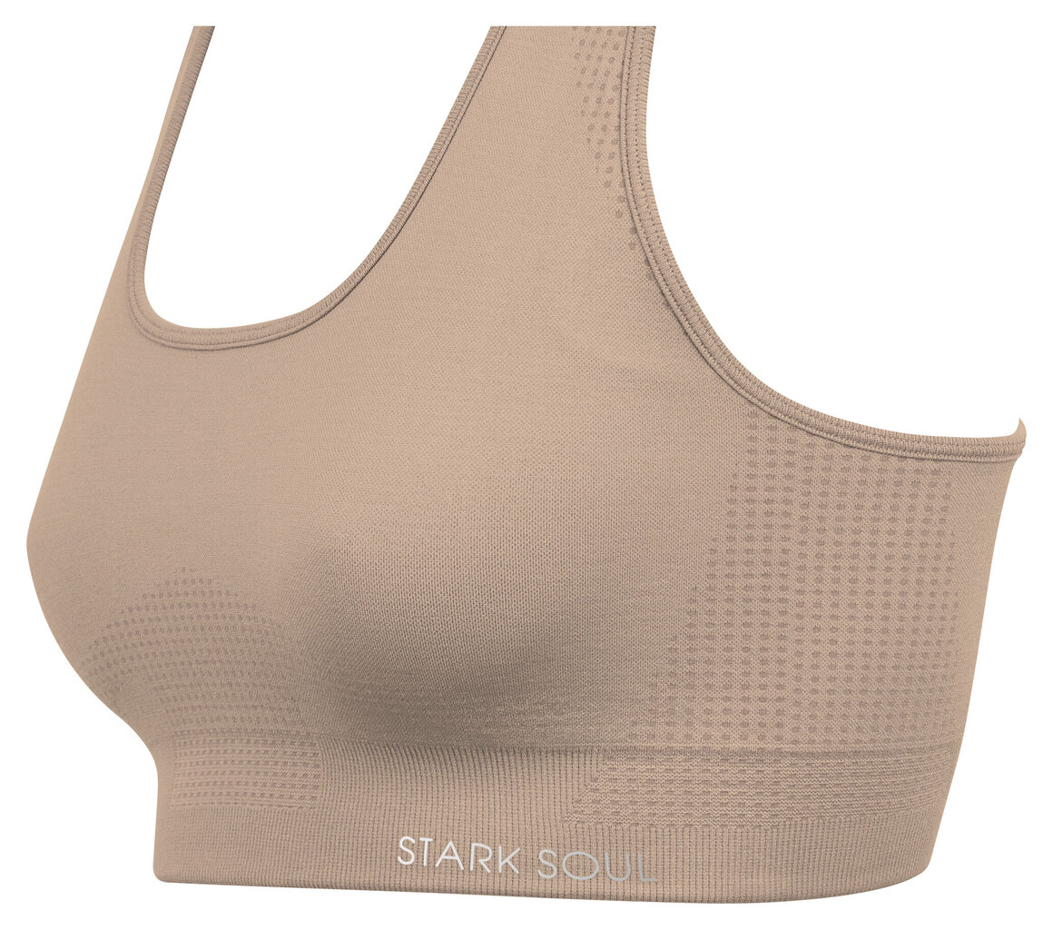 Sporta krūšturis sievietēm Stark Soul® seamless microfiber sport bustier 5130, smilškrāsas цена и информация | Sporta apģērbs sievietēm | 220.lv