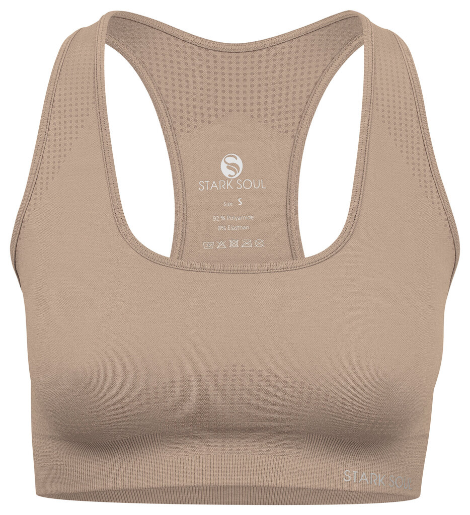 Sporta krūšturis sievietēm Stark Soul® seamless microfiber sport bustier 5130, smilškrāsas цена и информация | Sporta apģērbs sievietēm | 220.lv