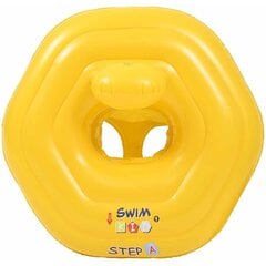 Sun Club piepūšamais peldēšanas aplis ar sēdekli un atverēm kājām 73x70 cm, dzeltens cena un informācija | Piepūšamās rotaļlietas un pludmales preces | 220.lv