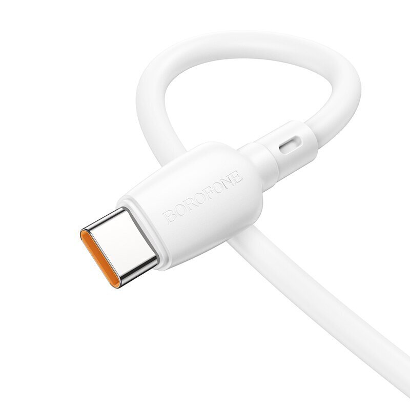 Borofone Cable BX93 Super Power — USB līdz C tipam — 100 W 6A, 0,25 metri balts cena un informācija | Savienotājkabeļi | 220.lv