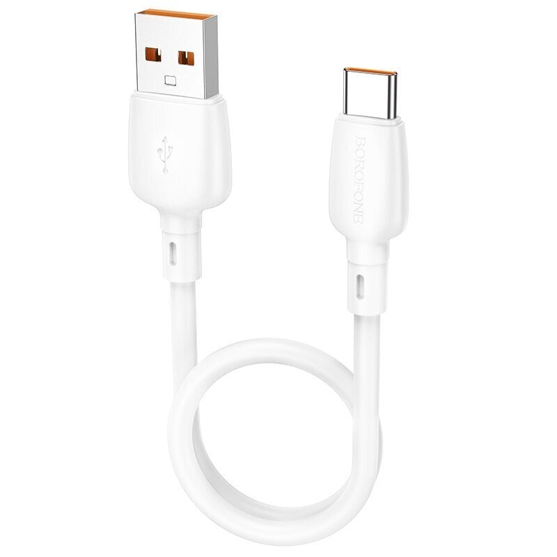 Borofone Cable BX93 Super Power — USB līdz C tipam — 100 W 6A, 0,25 metri balts cena un informācija | Savienotājkabeļi | 220.lv