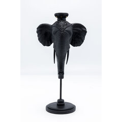 Svečturis ziloņa galva melna 49cm cena un informācija | Sveces un svečturi | 220.lv