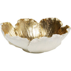 Deco Bowl Flower Bloom Cream Gold Ø25cm cena un informācija | Sveces un svečturi | 220.lv