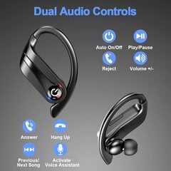 Bluetooth 5.1 Headphones Sport, Black, Power Q20 Pro цена и информация | Наушники | 220.lv