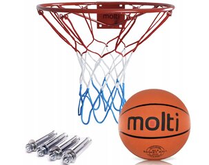 Баскетбольное кольцо с сеткой и мячом, молти цена и информация | Другие баскетбольные товары | 220.lv