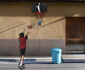 Basketbola dēlis ar stīpu un tīklu Kimet, 40x59cm cena un informācija | Basketbola grozi | 220.lv