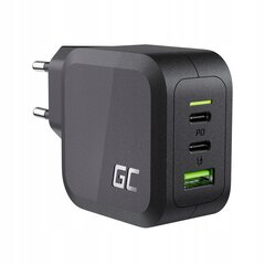 Сетевое зарядное устройство Green Cell PowerGaN 65 Вт PD 3.0 QC 3.0 2xUSB-C 1xUSB-A цена и информация | Адаптеры и USB разветвители | 220.lv