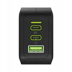 Сетевое зарядное устройство Green Cell PowerGaN 65 Вт PD 3.0 QC 3.0 2xUSB-C 1xUSB-A цена и информация | Адаптеры и USB разветвители | 220.lv