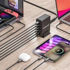 Сетевое зарядное устройство Feegar Tower Pro 140 Вт, 3x USB-A, 3x USB-C цена и информация | Адаптеры и USB разветвители | 220.lv