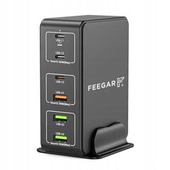 Сетевое зарядное устройство Feegar Tower Pro 140 Вт, 3x USB-A, 3x USB-C цена и информация | Адаптеры и USB разветвители | 220.lv