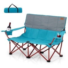 Saliekams tūristu krēsls Costway, 149 x 70 x 80 cm, zils cena un informācija | Tūrisma mēbeles | 220.lv
