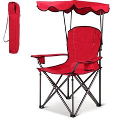 Saliekams tūristu krēsls Costway, 96,5 x 67,5 x 130 cm, sarkans цена и информация | Туристическая мебель | 220.lv