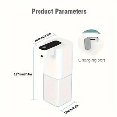 Автоматический дозатор мыла, 400 мл цена и информация | Аксессуары для ванной комнаты | 220.lv
