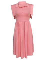 Однотонное платье без рукавов с плиссированной талией, Electronics LV-120050, розовый, 1 шт цена и информация | Платья | 220.lv