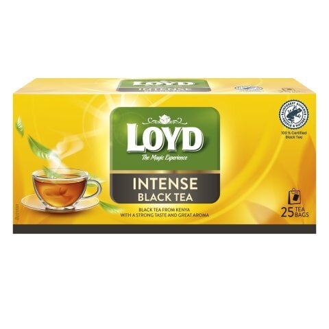 Melna tēja Loyd Intense, 25 x 2 g cena un informācija | Tēja | 220.lv