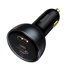 Auto lādētājs,Baseus CCZX-160C1, USB USB-C, 160 W., PPS, Quick Charge, 5 PD, pelēks cena un informācija | Auto 12V el. piederumi | 220.lv