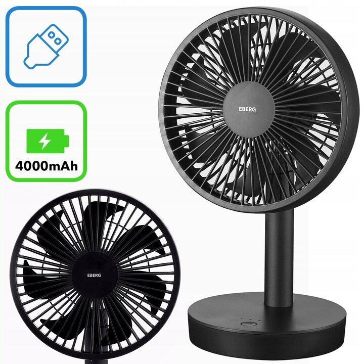 Galda ventilators Eberg Tes, 5 W cena un informācija | Ventilatori | 220.lv