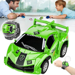 Pulksteņa vadāma RC automašīna (zaļa) cena un informācija | Rotaļlietas zēniem | 220.lv