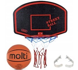 Basketbola dēļu komplekts ar bumbu Molti, 71x45 cm cena un informācija | Basketbola grozi | 220.lv