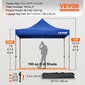 PVC paviljons ar aizkariem Vevor, 3x3 m, zils cena un informācija | Dārza nojumes un lapenes | 220.lv