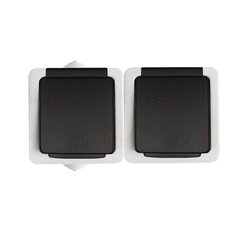 Kanlux Tekno grey - розетка с двойным заземлением и защитой контактов N/T IP54 25357 цена и информация | Электрические выключатели, розетки | 220.lv