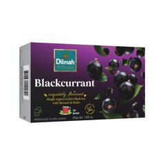 Чёрный чай с чёрной смородиной Dilmah, 20 пакетов. цена и информация | Чай | 220.lv