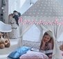Bērnu telts, pelēka/rozā, 123x123x140 cm cena un informācija | Bērnu rotaļu laukumi, mājiņas | 220.lv