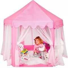 Bērnu pils-telts Kruzzel 23869, rozā, 135x135x140 cm cena un informācija | Bērnu rotaļu laukumi, mājiņas | 220.lv