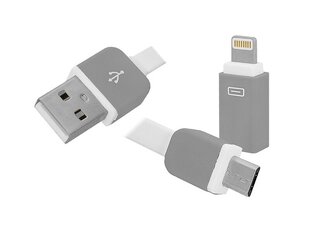 PS USB - Iphone |microUSB 2-в-1 кабель. цена и информация | Адаптеры и USB разветвители | 220.lv