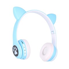 Extralink Kids Cat-Ear Wireless Headphones Blue | Беспроводные наушники | Bluetooth 5.0, RGB подсветка цена и информация | Наушники | 220.lv