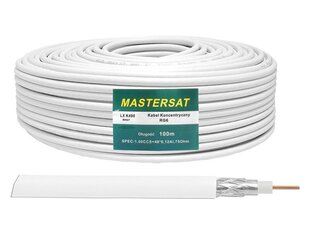Коаксиальный кабель PS RG-6 CCS, 100 м, MASTERSAT. цена и информация | Кабели и провода | 220.lv