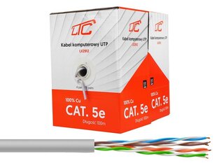 Компьютерный кабель - витая пара UTP 5e 100% Cu 100м. цена и информация | Кабели и провода | 220.lv