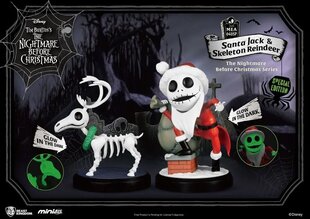 Nightmare Befor Christmas Mini 2-Pack Santa Jack & Skeleton, 8 cm cena un informācija | Datorspēļu suvenīri | 220.lv